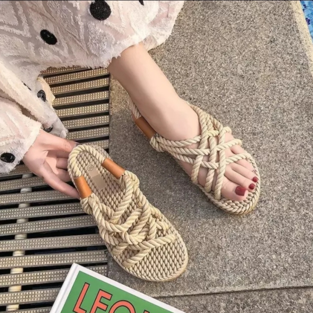 Women Braided Rope Sandals